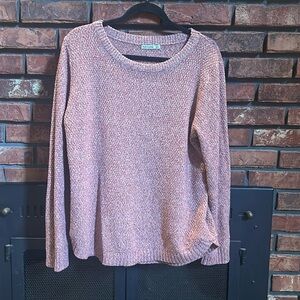Pink Clover Nickole textured pink sweater. Size XL
